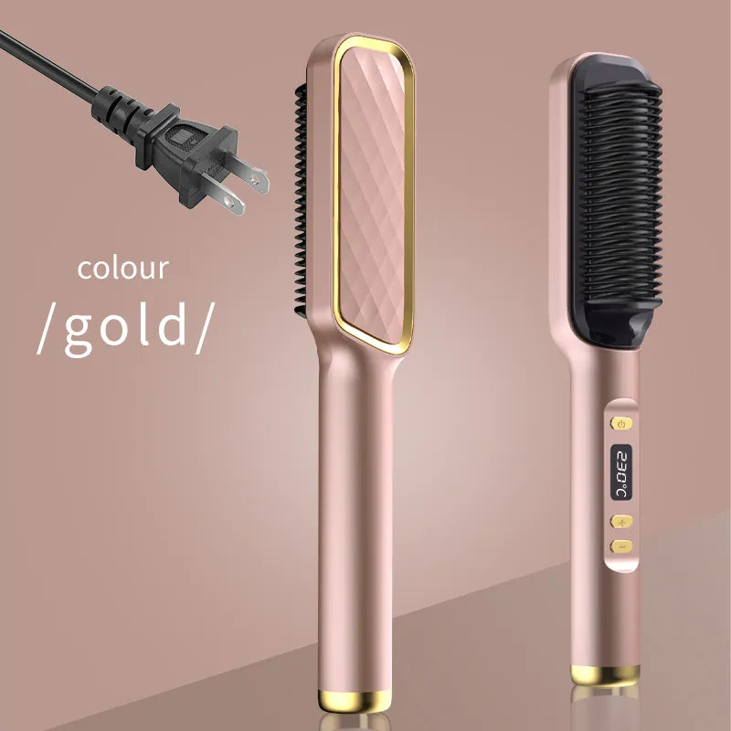 Electric Hot Comb: Multifunctional Straightener, Anti-Scald Styling Brush