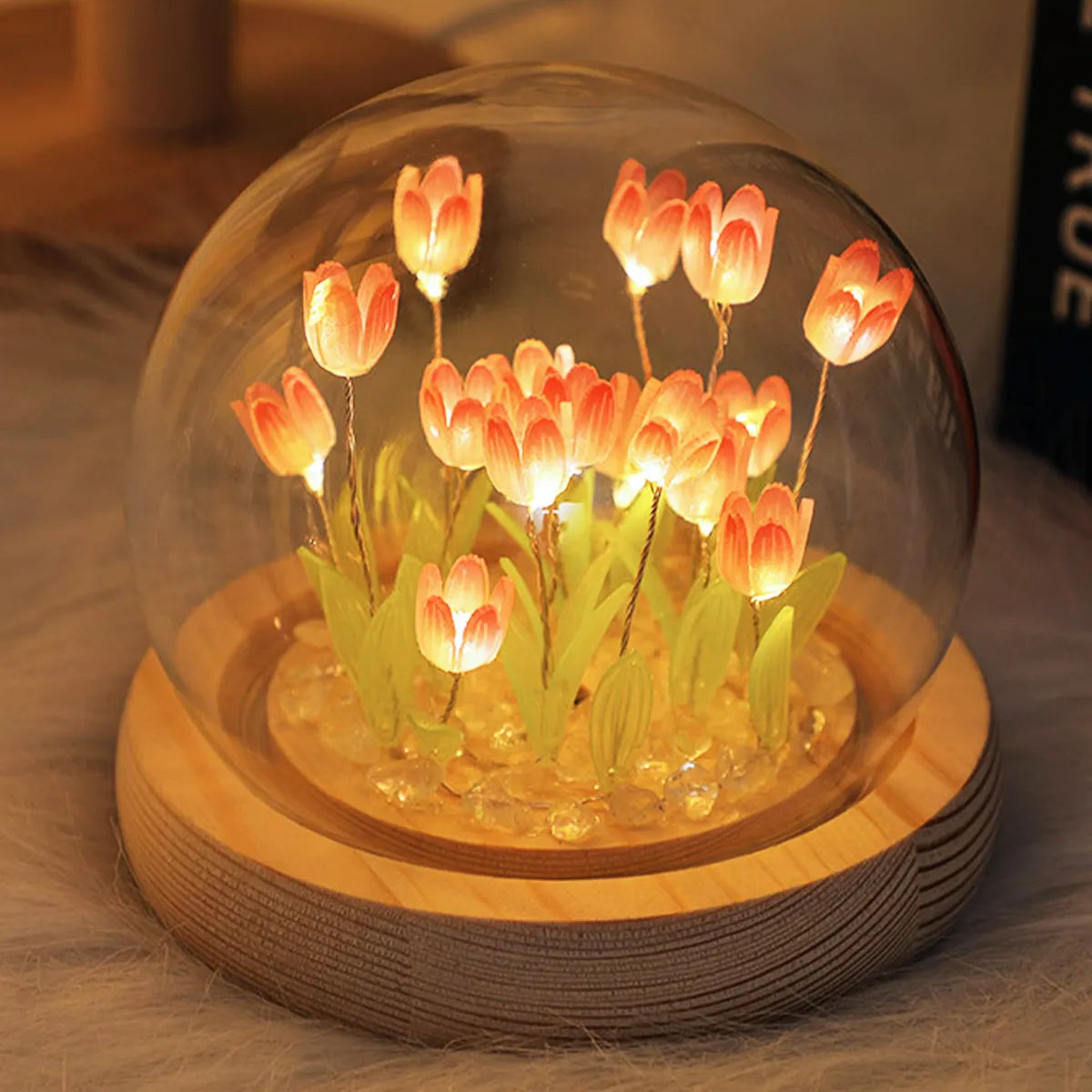 Tulip Night Light: DIY Simulation, Battery-Operated Lamp