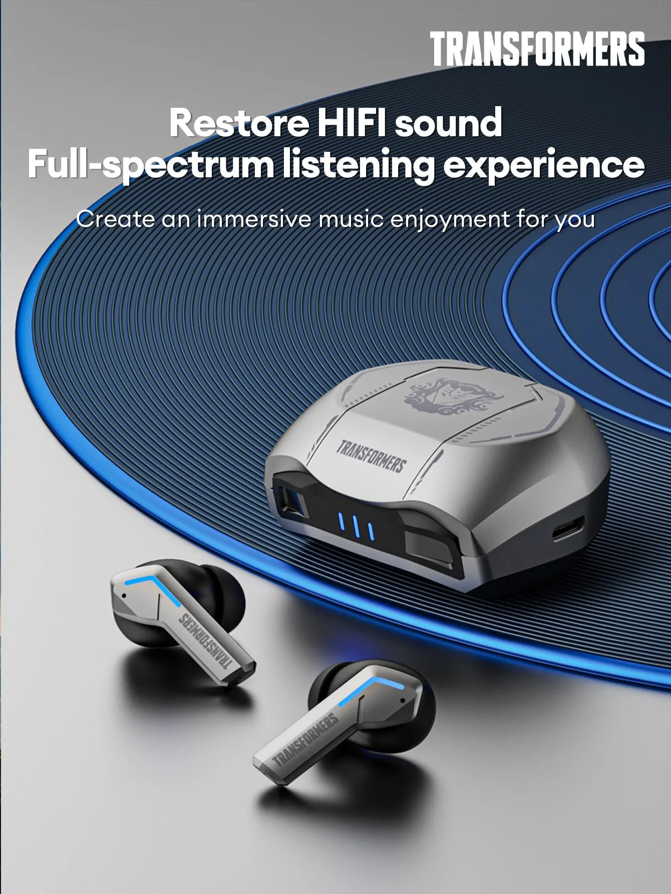Transformers TF-T06 Wireless Gaming Earphones | TWS Bluetooth 5.3 Headset