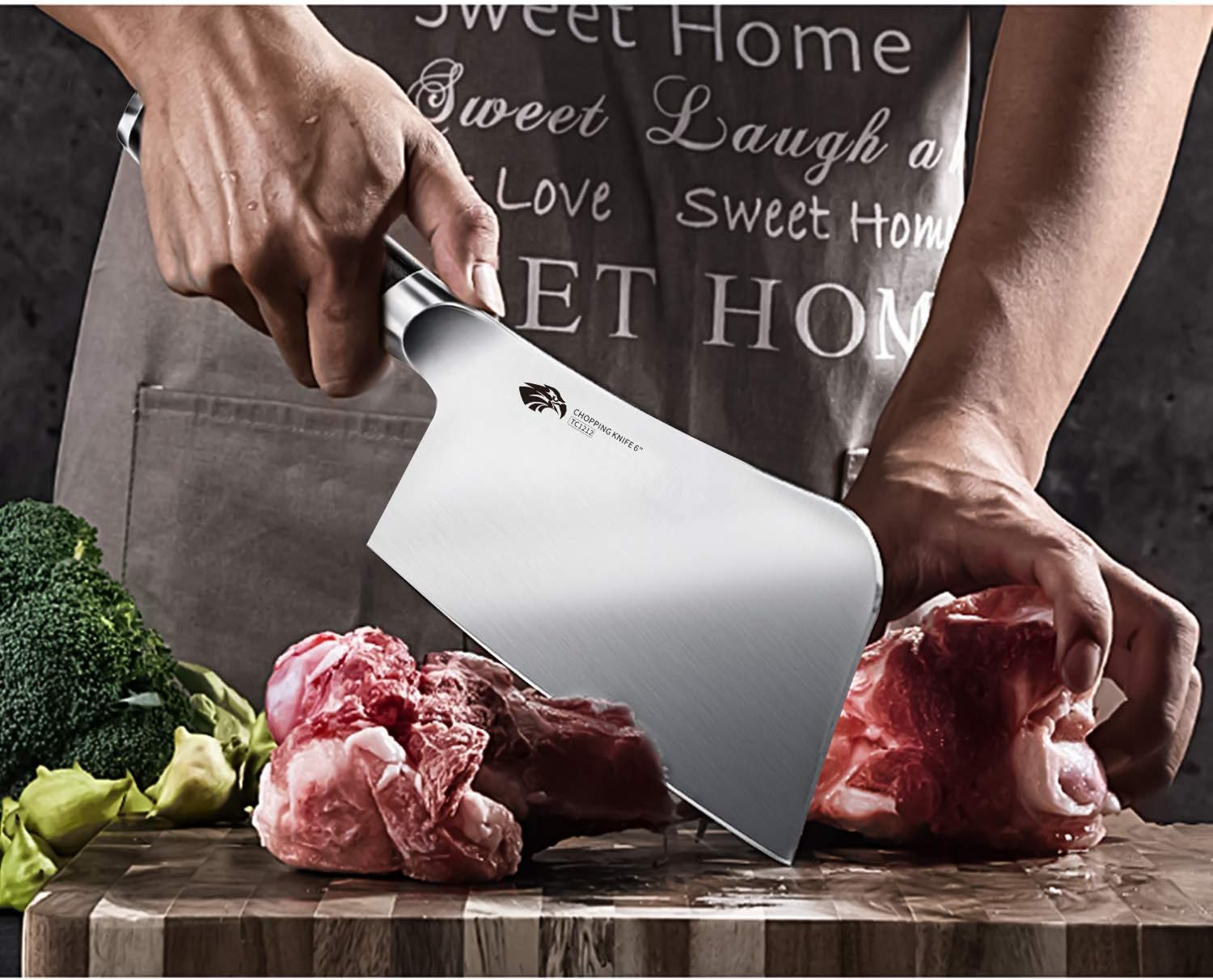 Chopper 6" Meat Cleaver Heavy Duty Butcher Knife BLACK HAWK MAK PERSONA