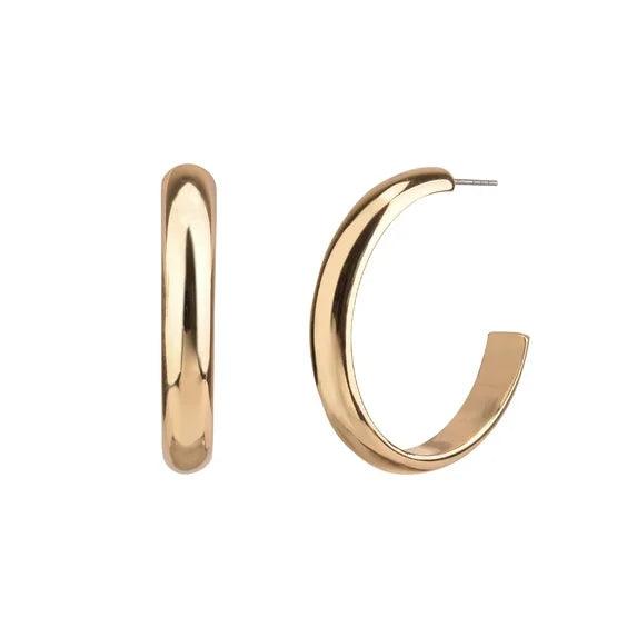 Time and Tru Women’s Gold Tone Hoop Earrings