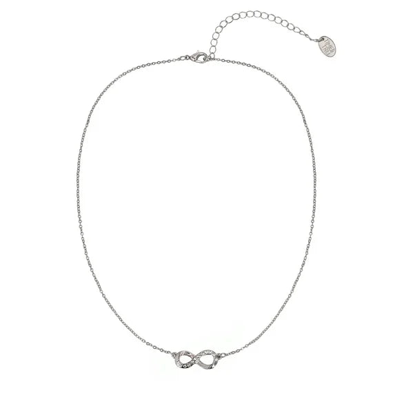 Time and Tru Women’s Infinity Crystal Pendant Necklace