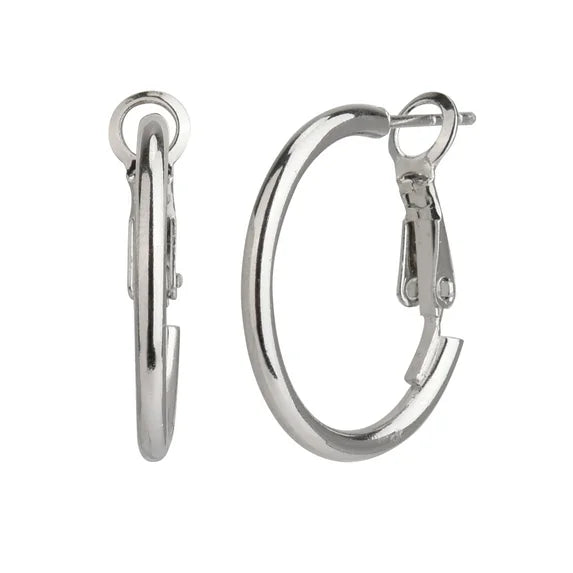 Time and Tru Women’s Silver Tone Small Hoop Earrings