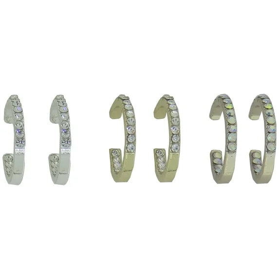 Time and Tru Women’s 3-Pair Earrings Set – 1”