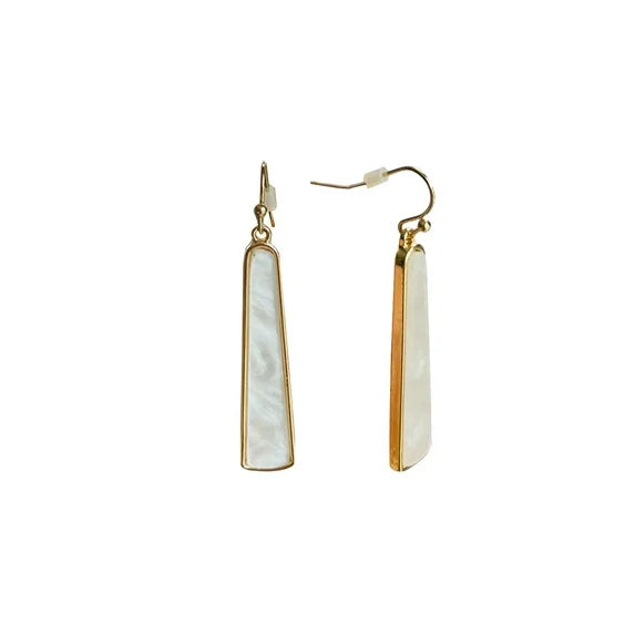 Elegant Gold-Plated Mother of Pearl Earrings – Time and Tru