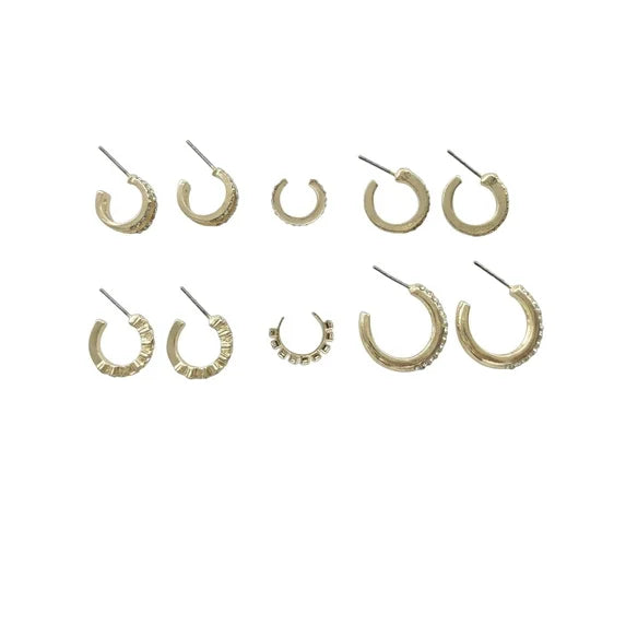 Time and Tru Women’s 6-Piece Gold Tone Hoop Earring