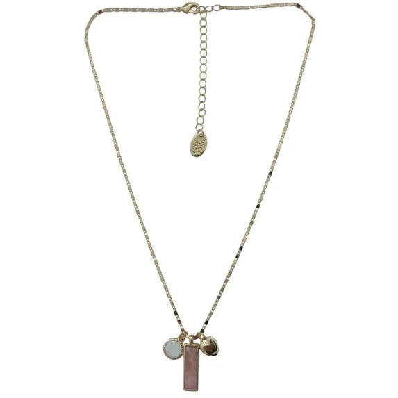 Time and Tru Women’s Triple Pendant Necklace – 18" Extender