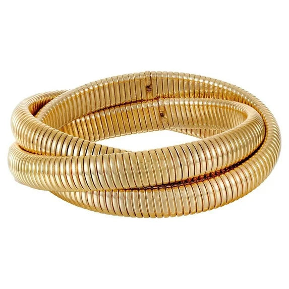 Gold-Tone Twist Bangle Bracelet for Women | Time and Tru