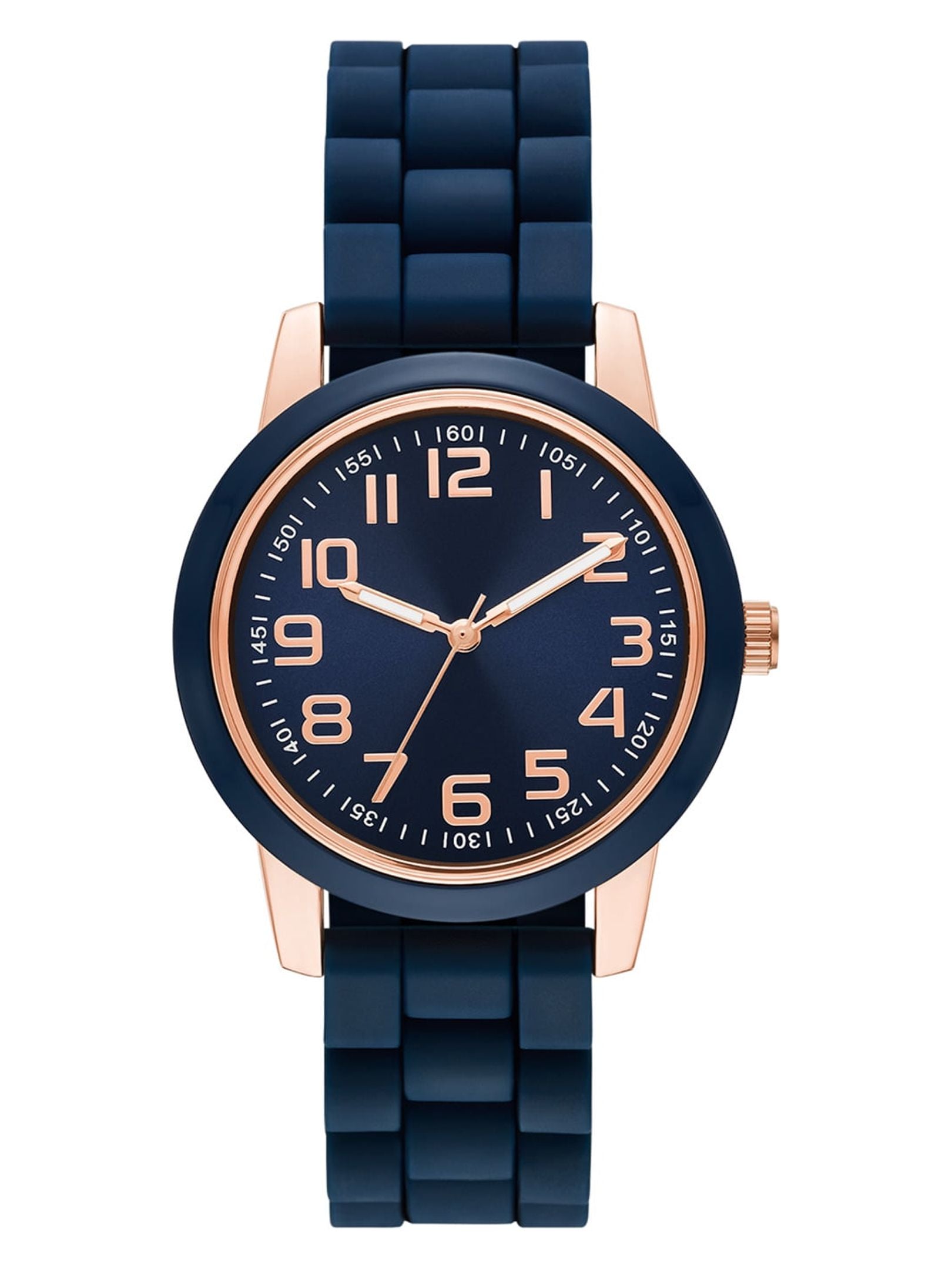Women's Wristwatch: Rose Gold Case, Silicone Strap
