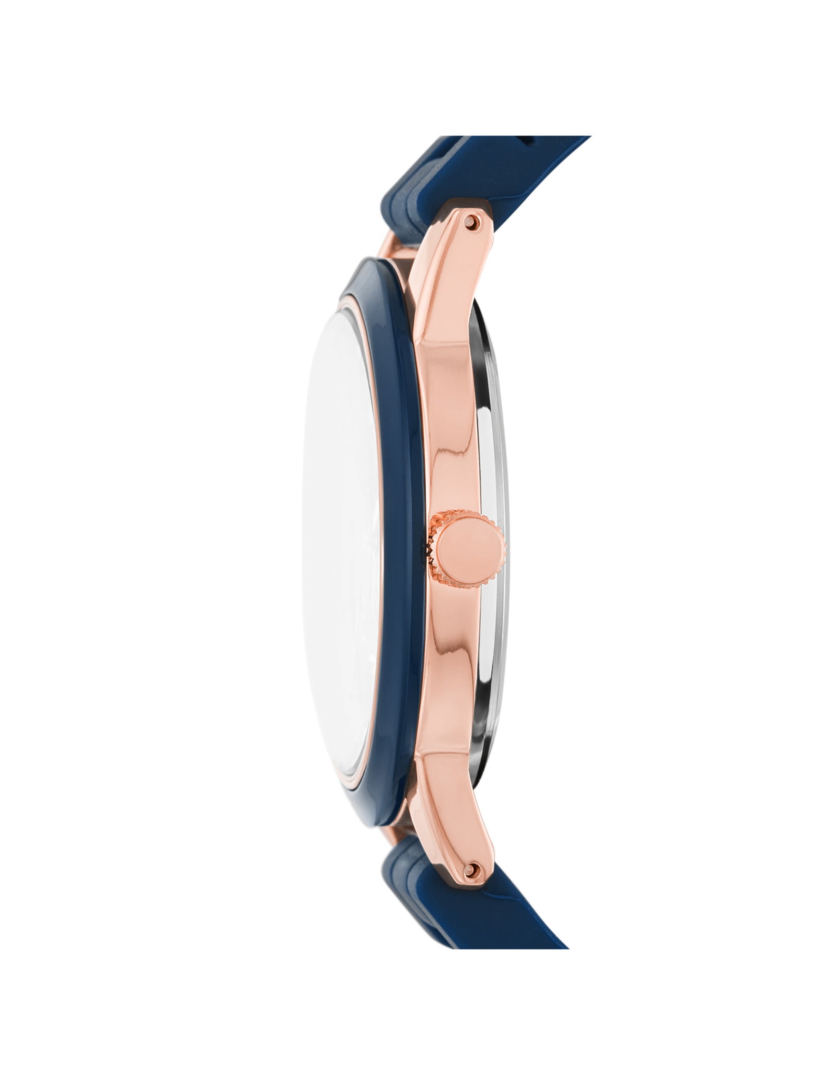 Women's Wristwatch: Rose Gold Case, Silicone Strap