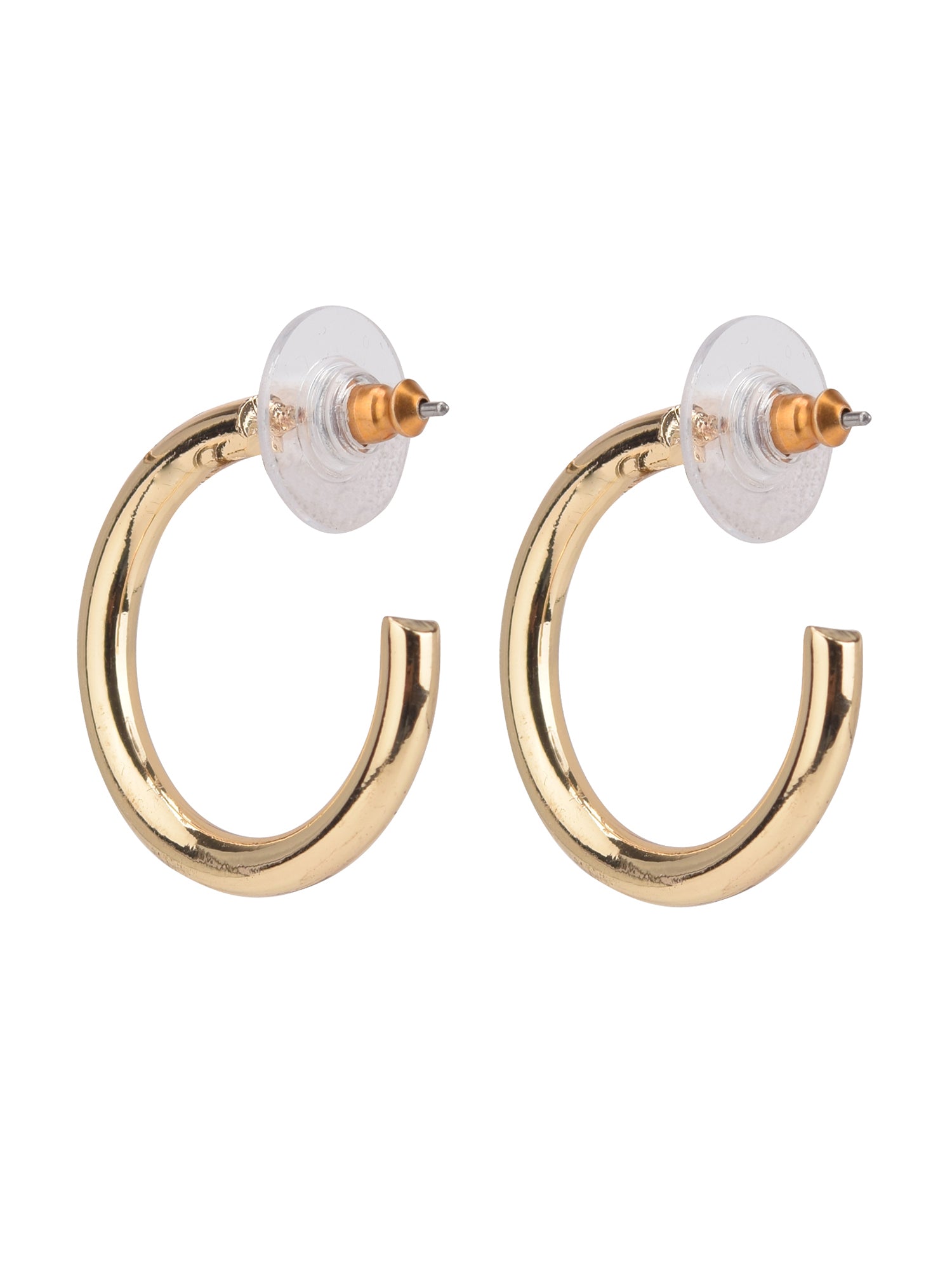 Time and Tru Women’s Gold-Tone Stud & Hoop Earring Set