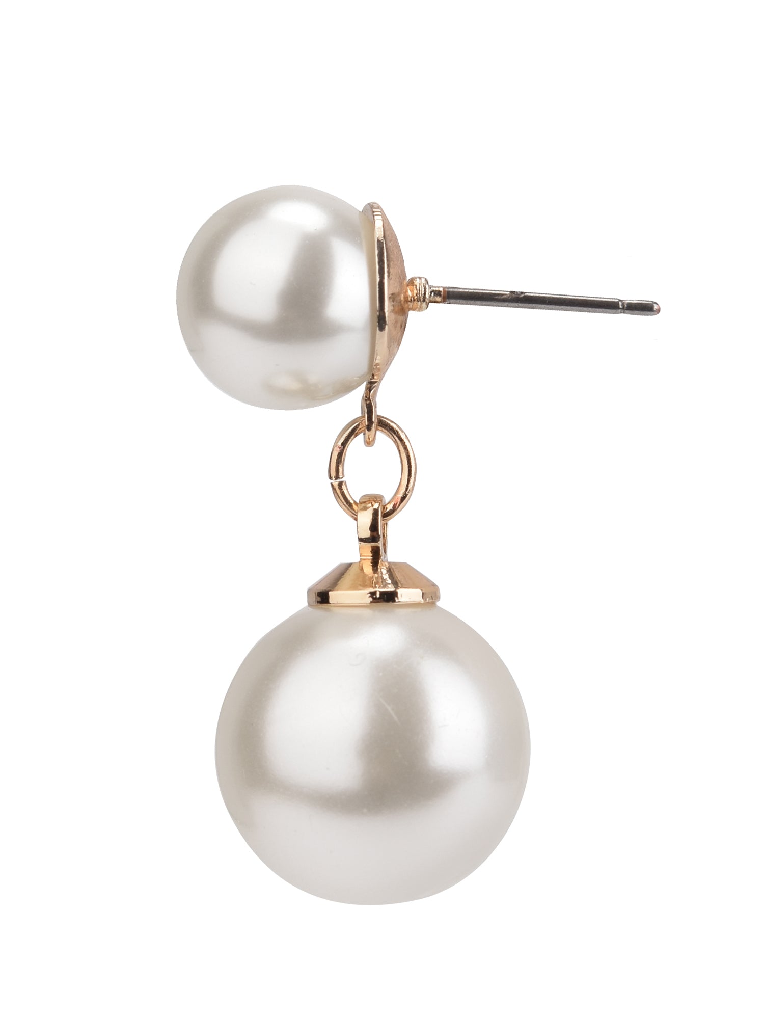 Time and Tru Women’s Gold Tone Faux Pearl Drop Earrings