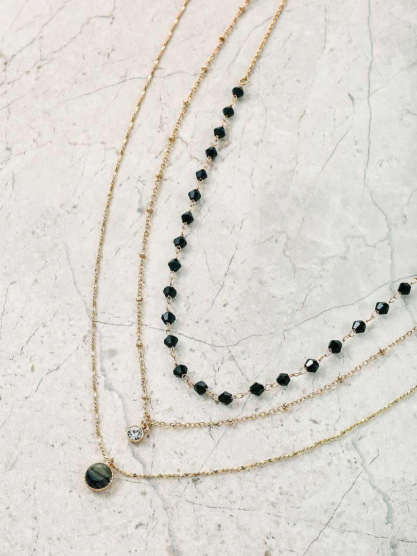 Women’s 3-Piece Goldtone Layered Necklace Set