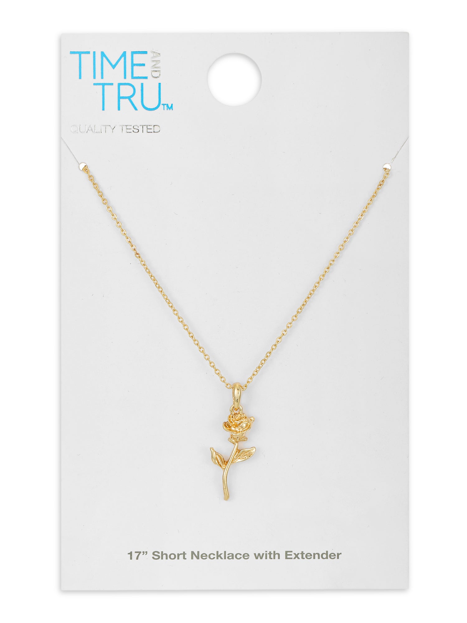 Women's Gold-Tone Rose Pendant Necklace