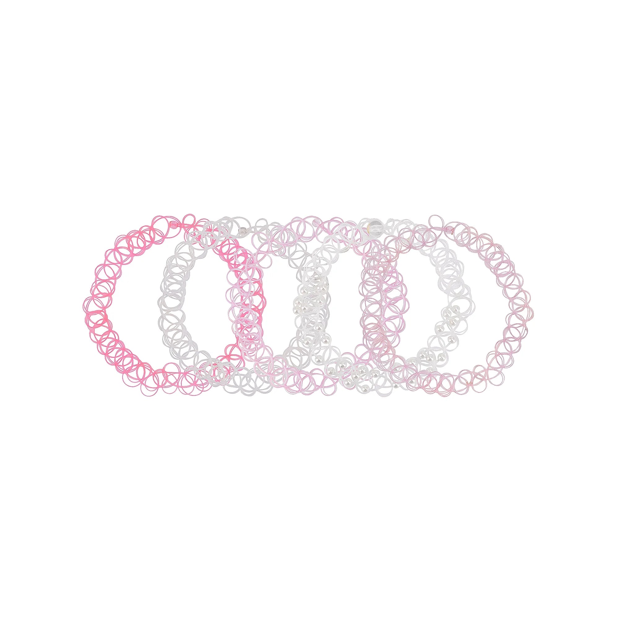 Wonder Nation Girls’ 5-Piece Stretch Choker Necklace Set