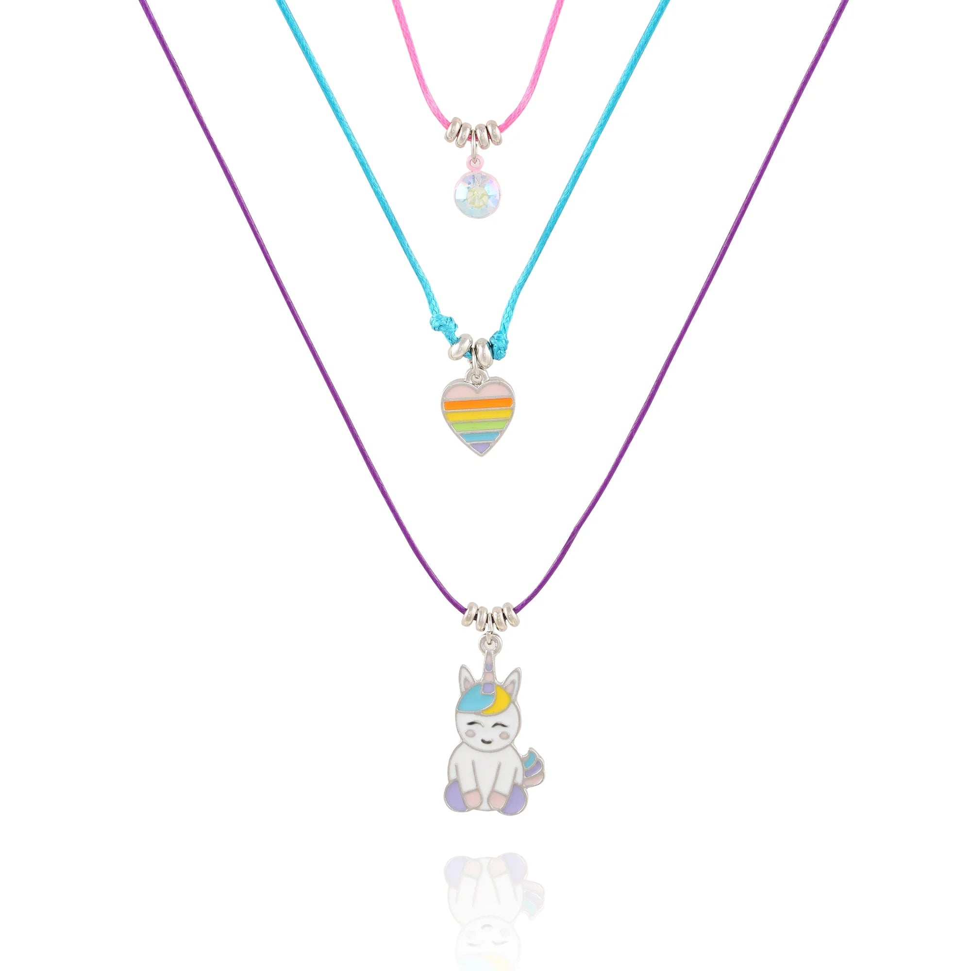 Wonder Nation Girls’ Unicorn Layered Necklace Set