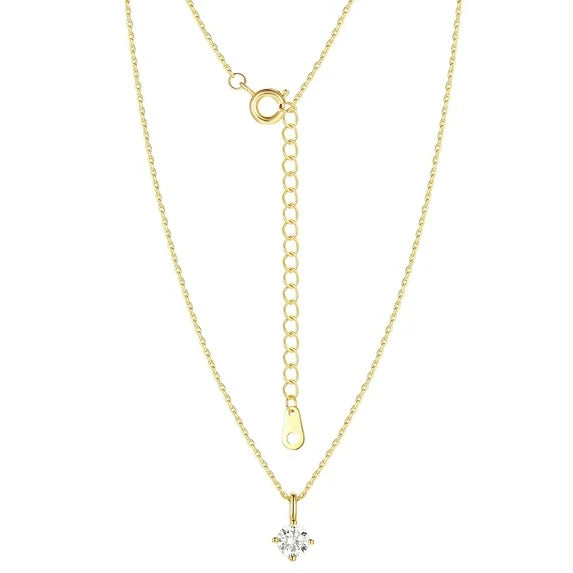 Butterfly Necklace – Mother of Pearl &CZ in 14K Gold Flash | Believe by Brilliance