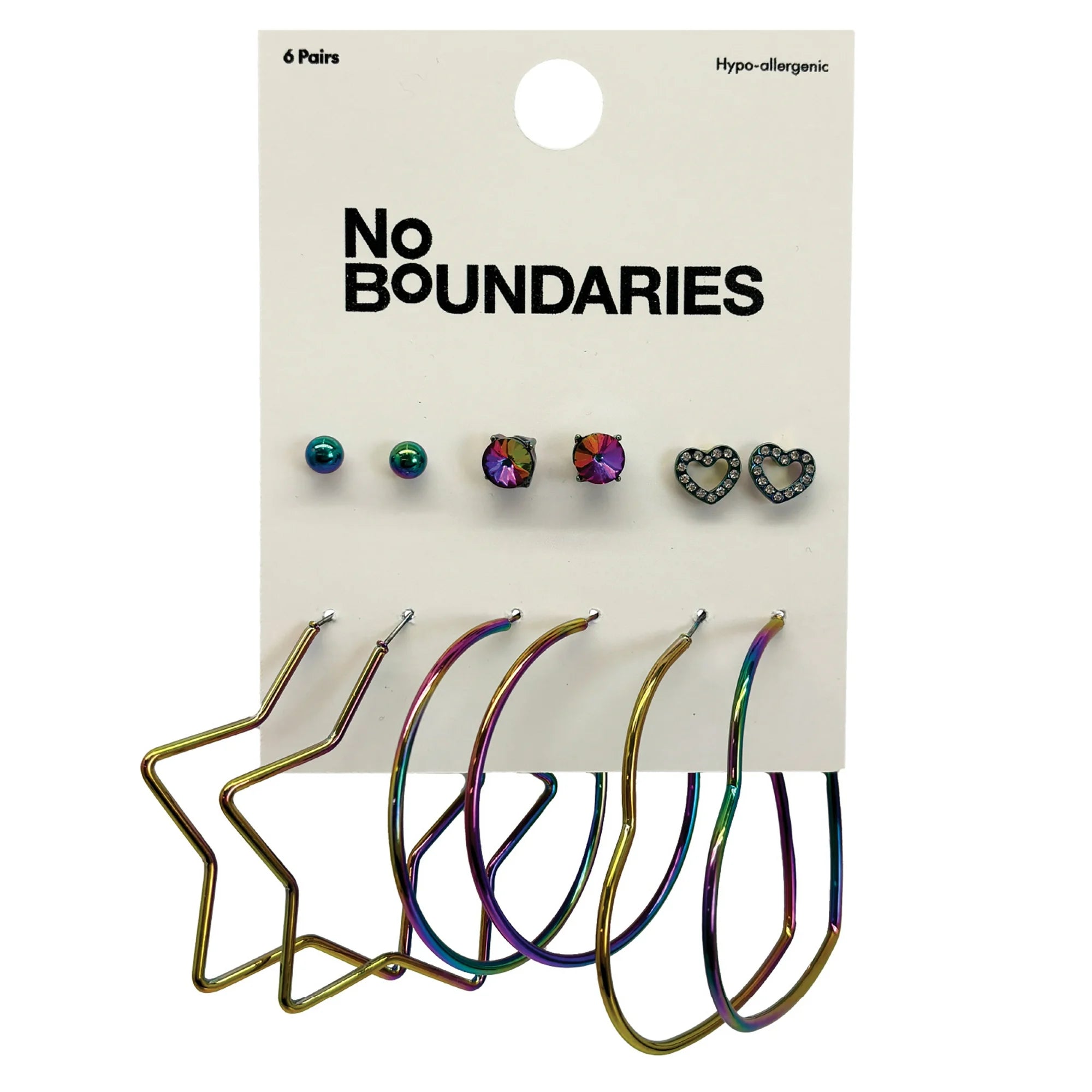 No Boundaries Women’s Multi-Color Anodized Earring Set