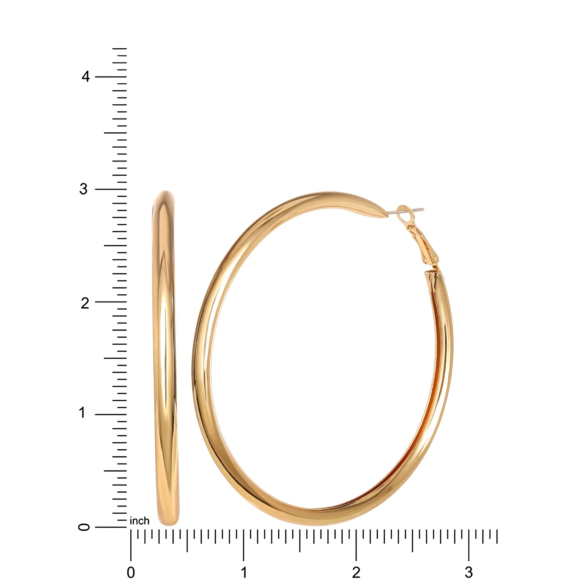 Jessica Simpson Women’s Polished Gold-Tone Hoop Earrings