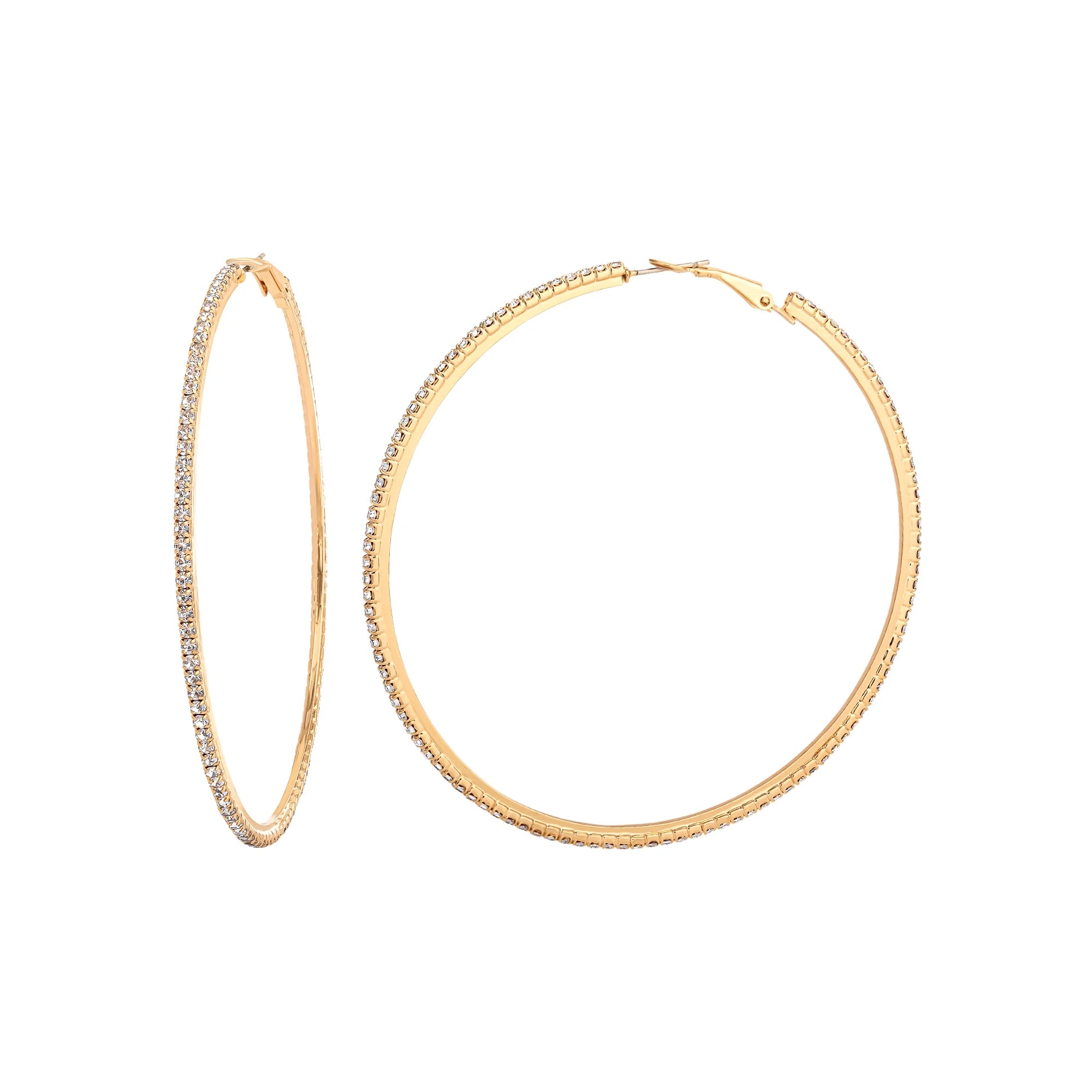 Jessica Simpson Women's Gold-Tone Hoop Earrings