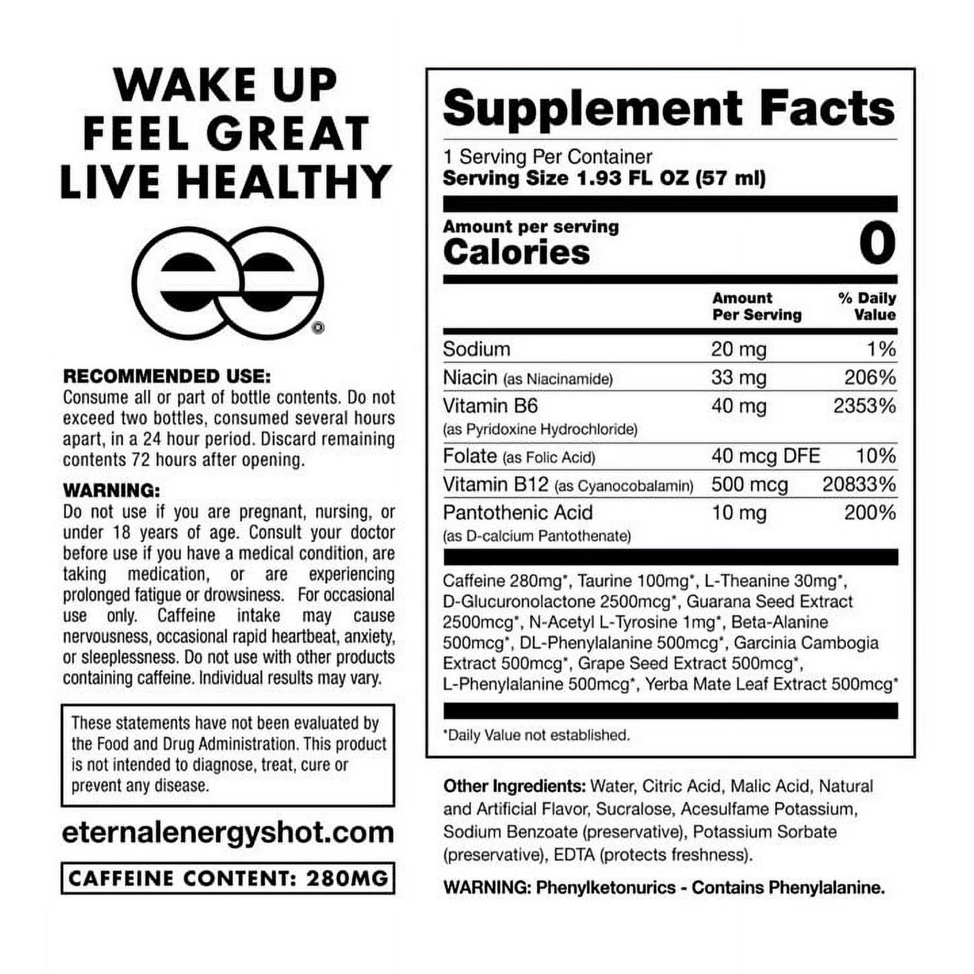 Eternal Energy Premium Grape Energy Shots