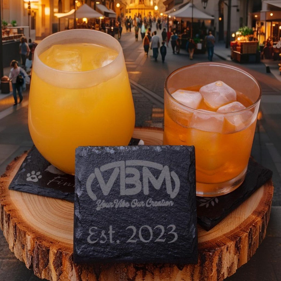 Custom Slate Coasters | Engraved Coasters | Custom Wedding Gift | Personalized Housewarming Gift Set | Monogram Stone Coasters