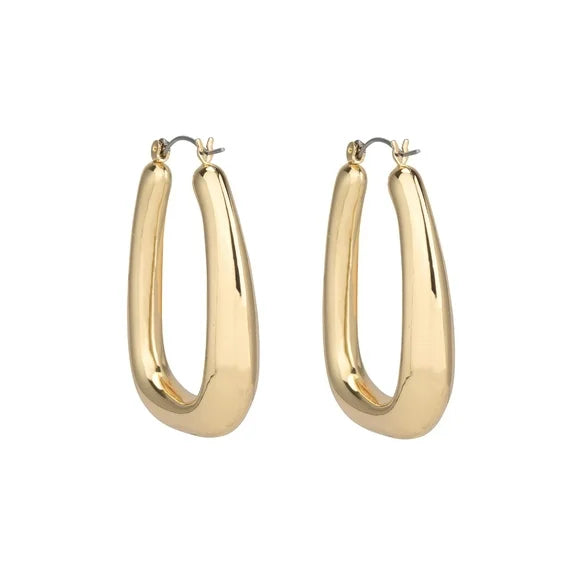 Time and Tru Women’s Gold Tone Wide Hoop Earrings