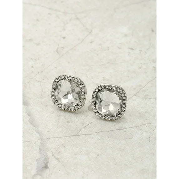 Time and Tru Women’s Crystal Stud Earrings