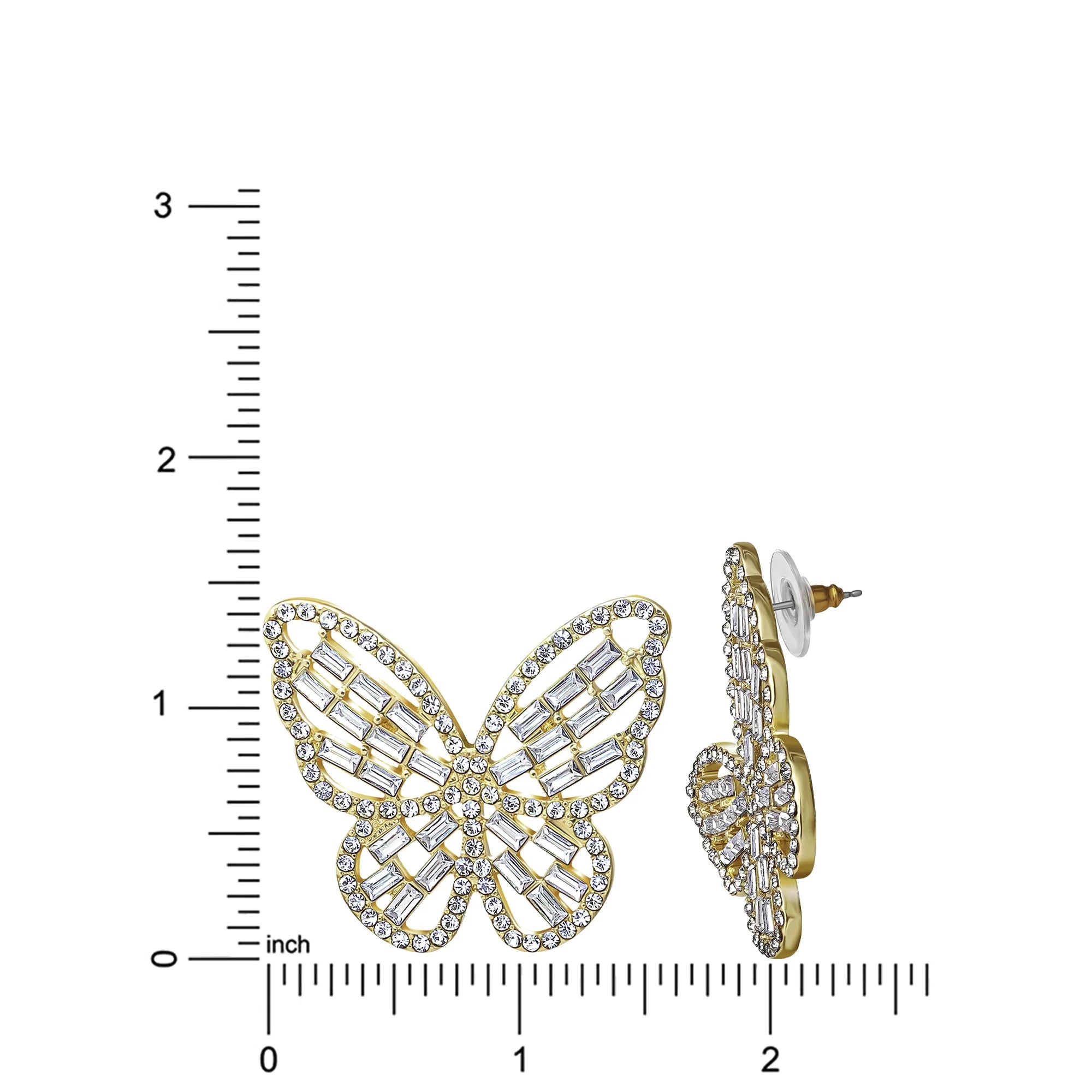 Jessica Simpson Butterfly Stud Earrings