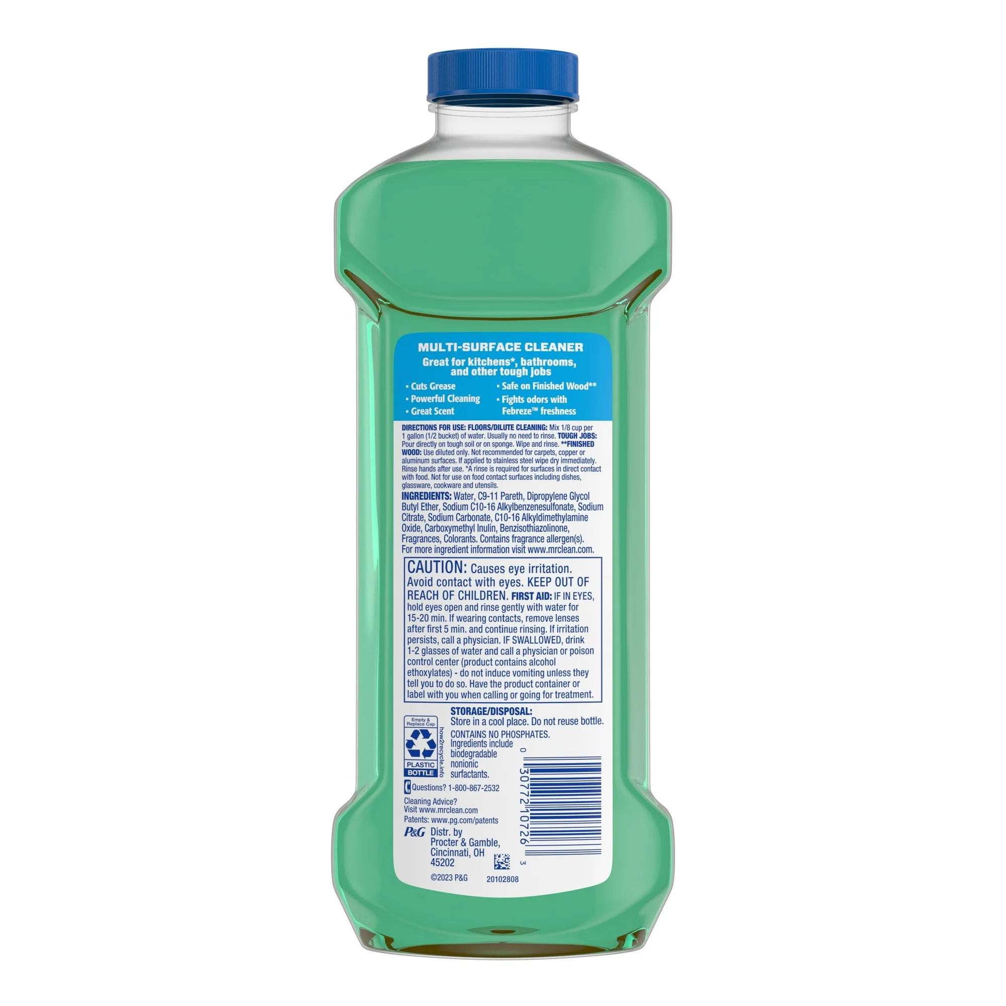 Mr. Clean 2X Concentrated Multi Surface Cleaner with Febreze Meadows & Rain Scent, 23 fl oz