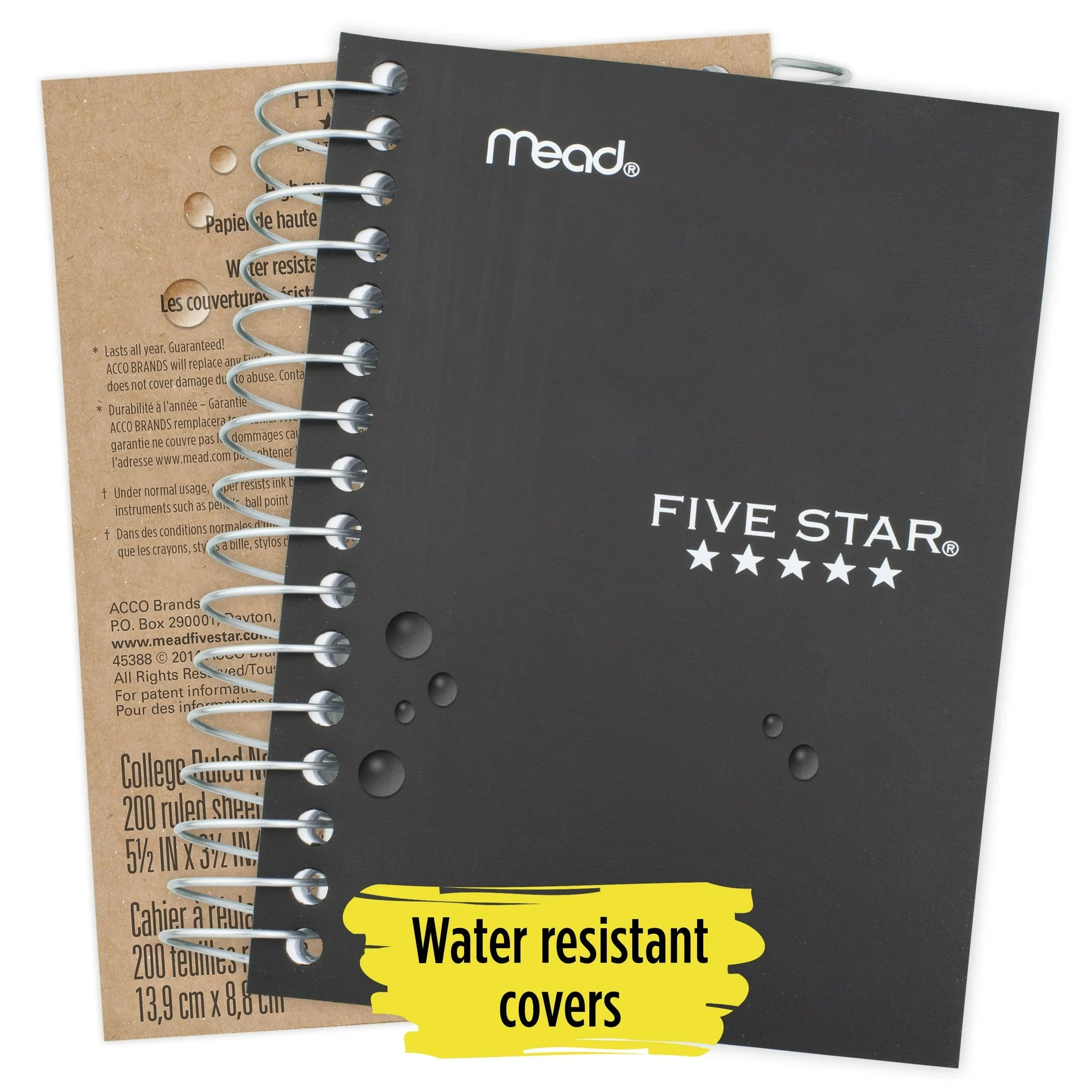 Five Star Fat Lil' Wirebound Notebook Black