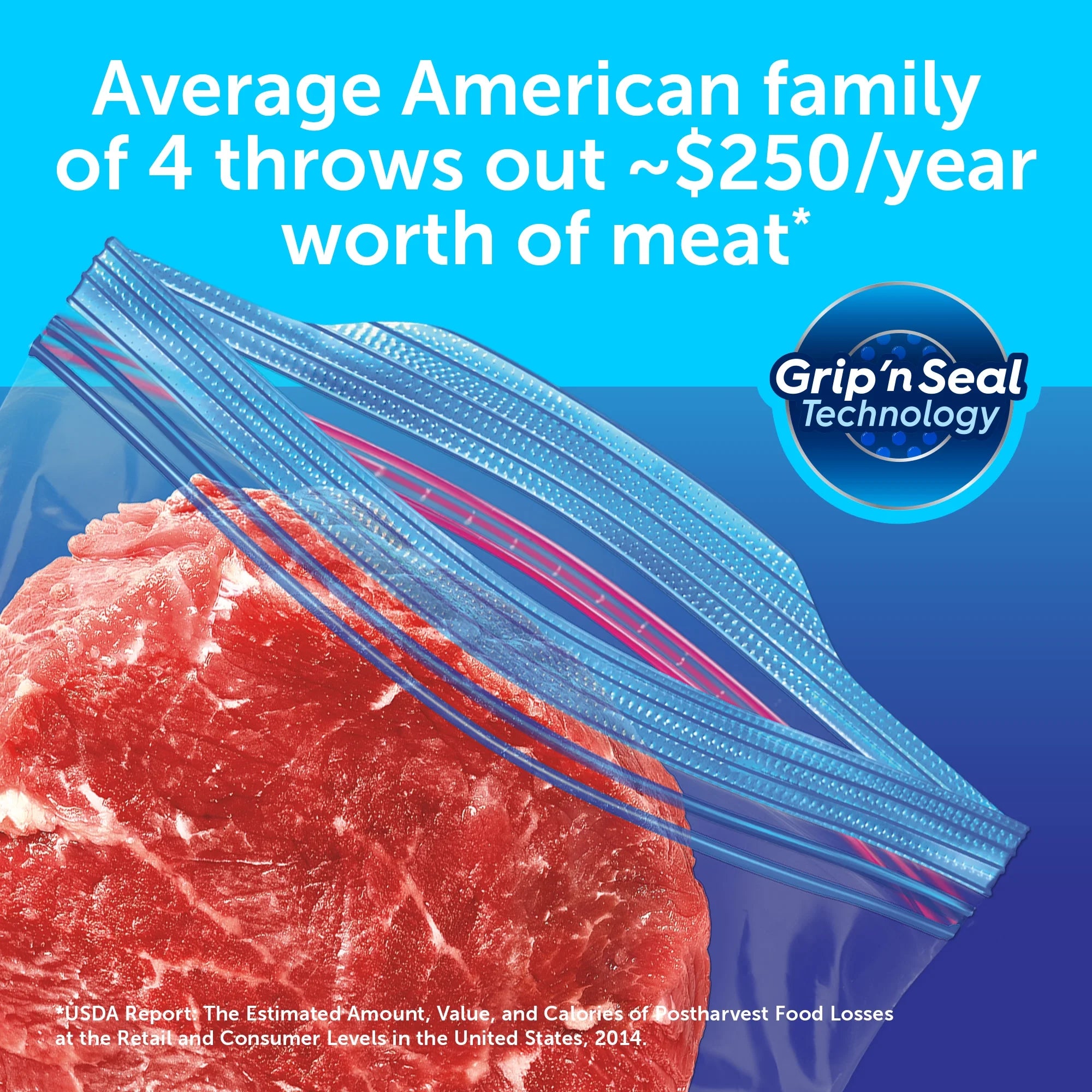 Ziploc® Brand Freezer Bags with Grip