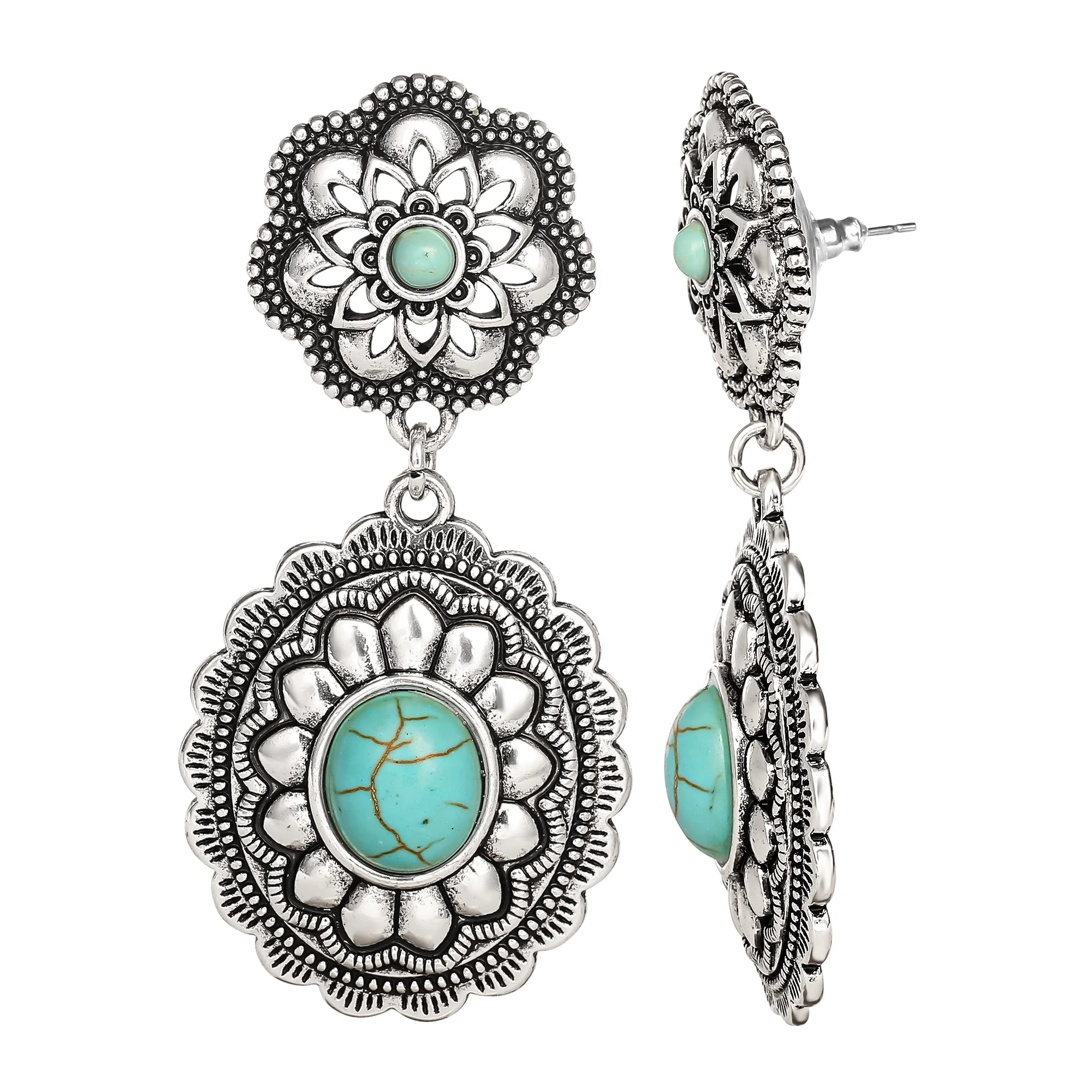 Jessica Simpson Faux Turquoise Drop Earrings