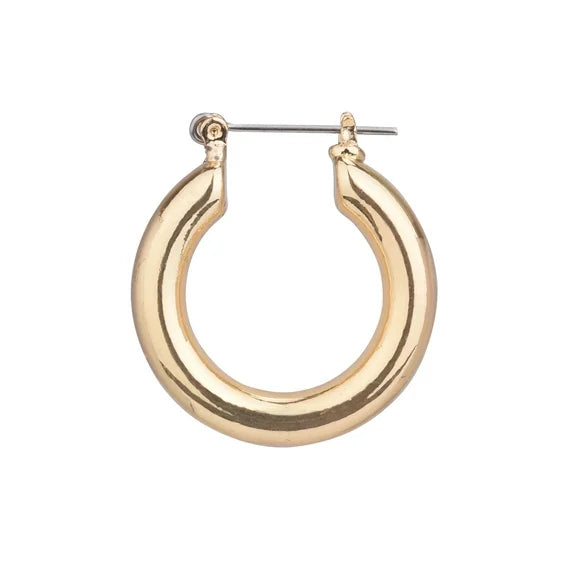 Time and Tru Women’s Gold-Tone Medium Hoop Earrings