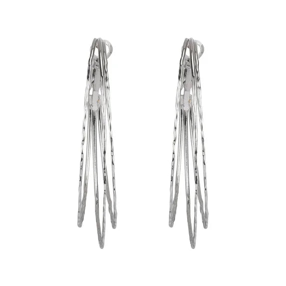 Time and Tru Women’s Double Layer Silver Hoop Earrings