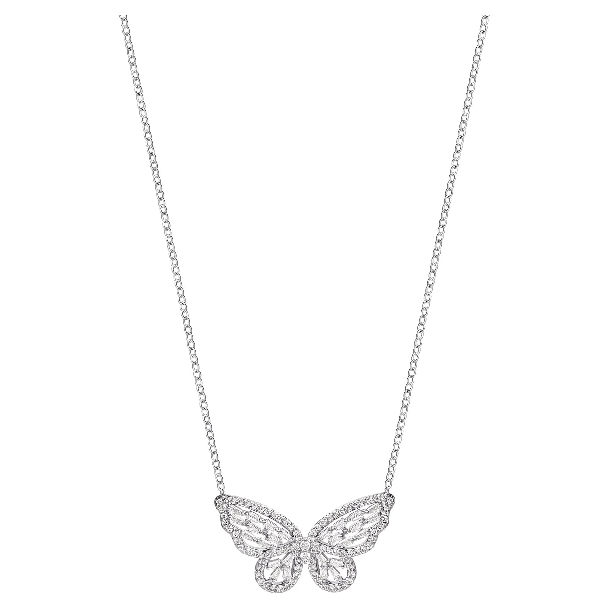 Believe by Brilliance Women's Butterfly Necklace