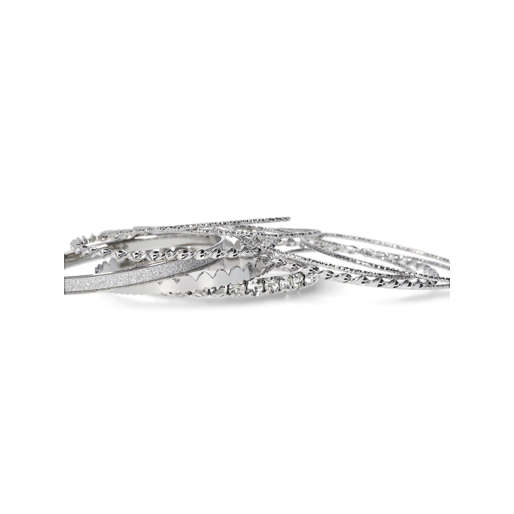 No Boundaries Women’s Shimmering Bangle Bracelet Set – 10-Piece