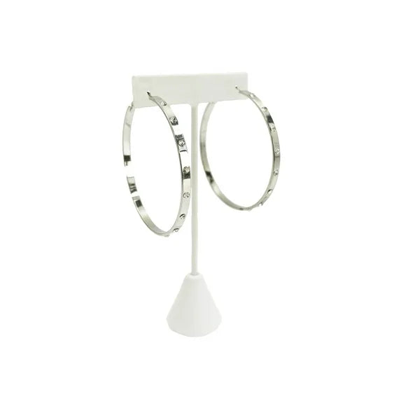 Time and Tru Women’s Silver Tone Large Hoop Earrings – 3-Piece