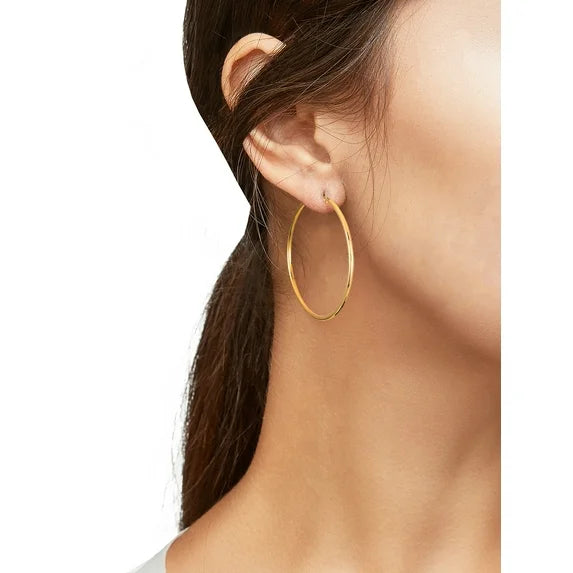 Women's Gold-Tone Hoop Earrings – 3 Pair Set