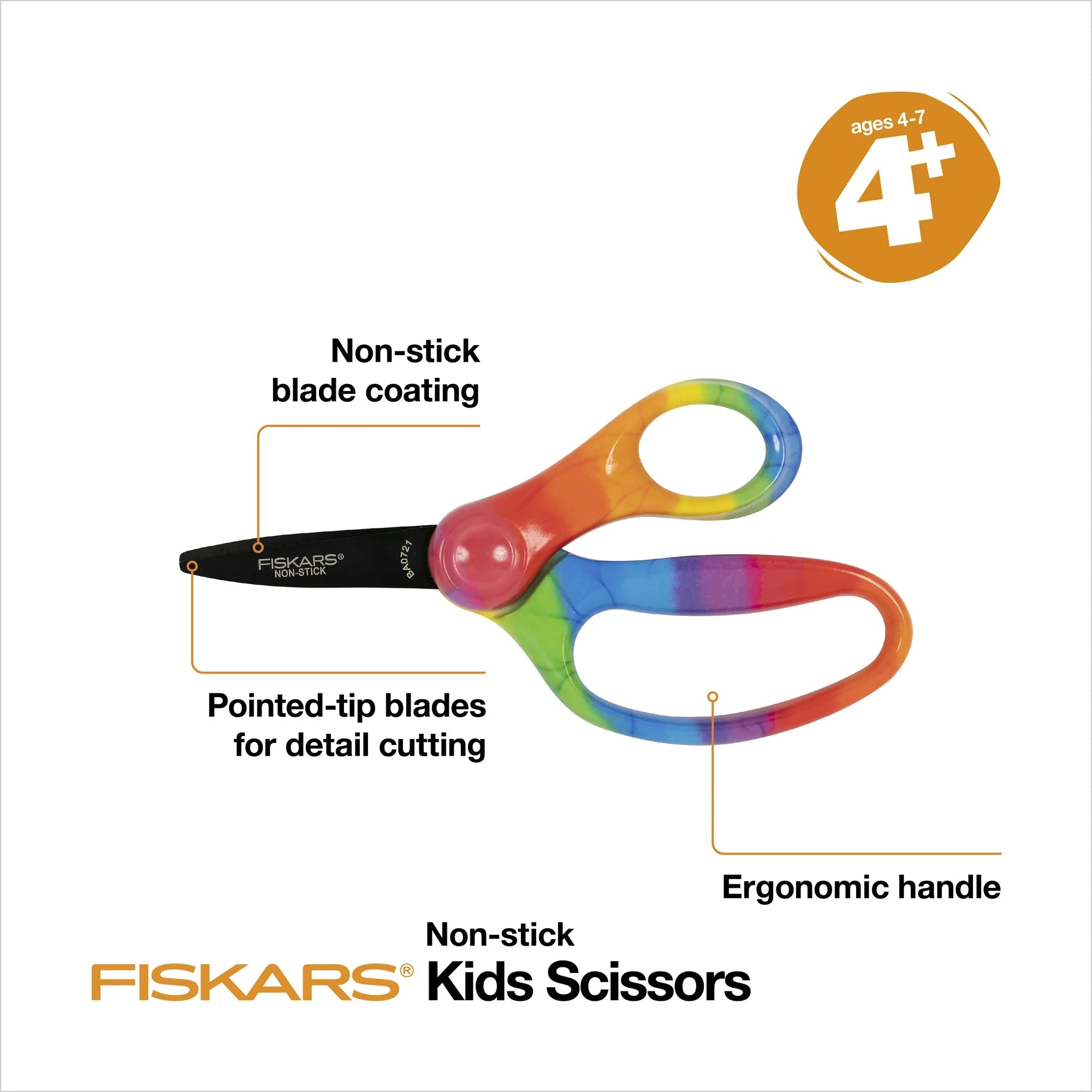 Fiskars 5" Pointed Kids Scissor Ages 4-7