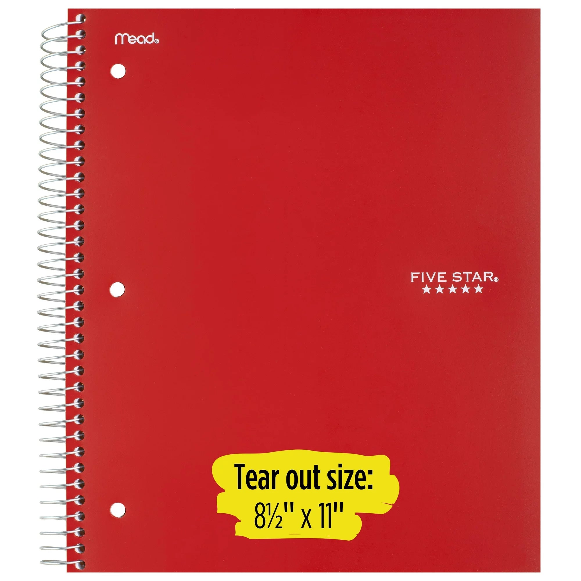 Five Star Fire Red Notebook