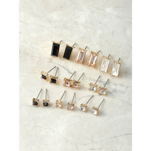 Women's 9-Pair Stud Earring Set