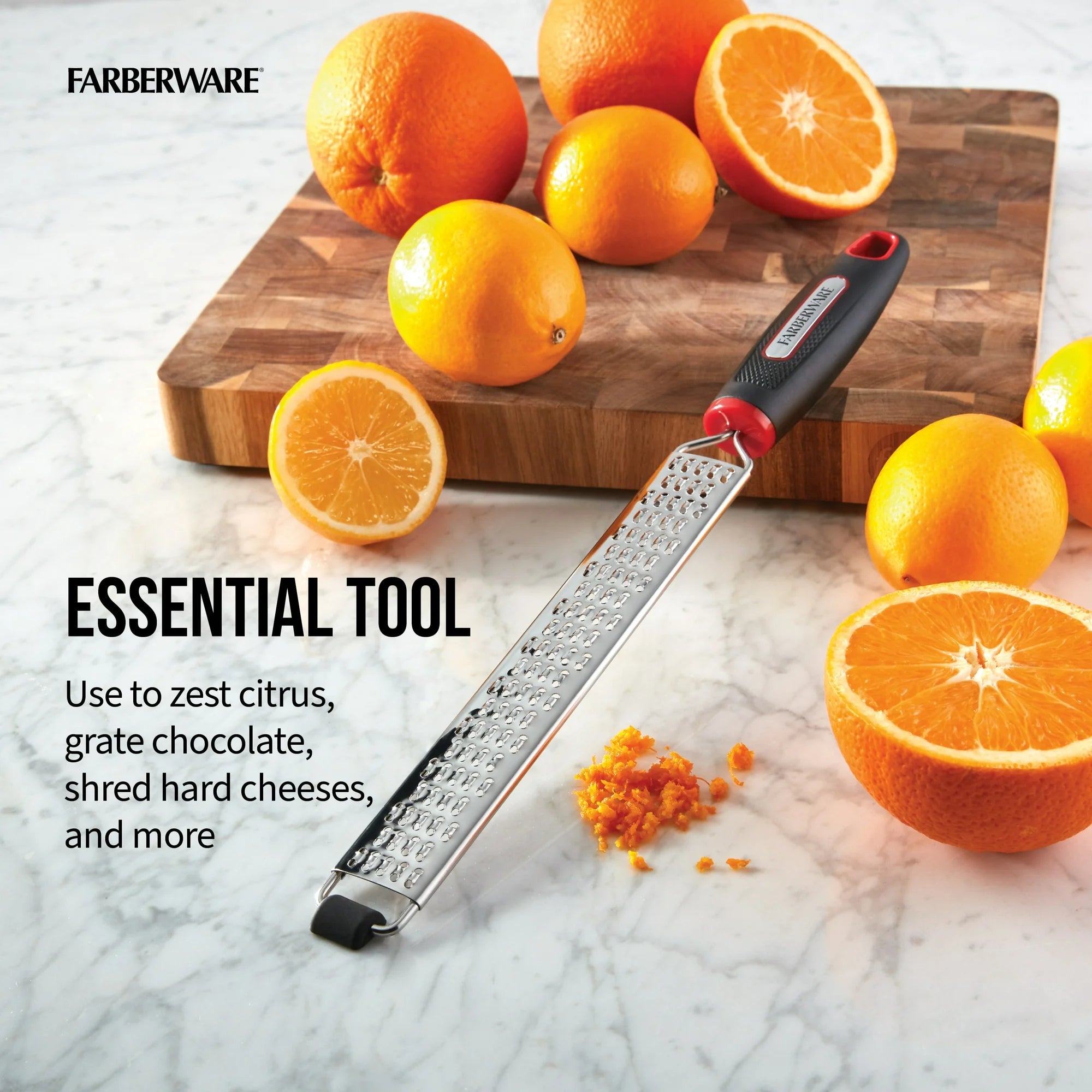 Farberware 7-Inch Zester/Grater with Soft Grips