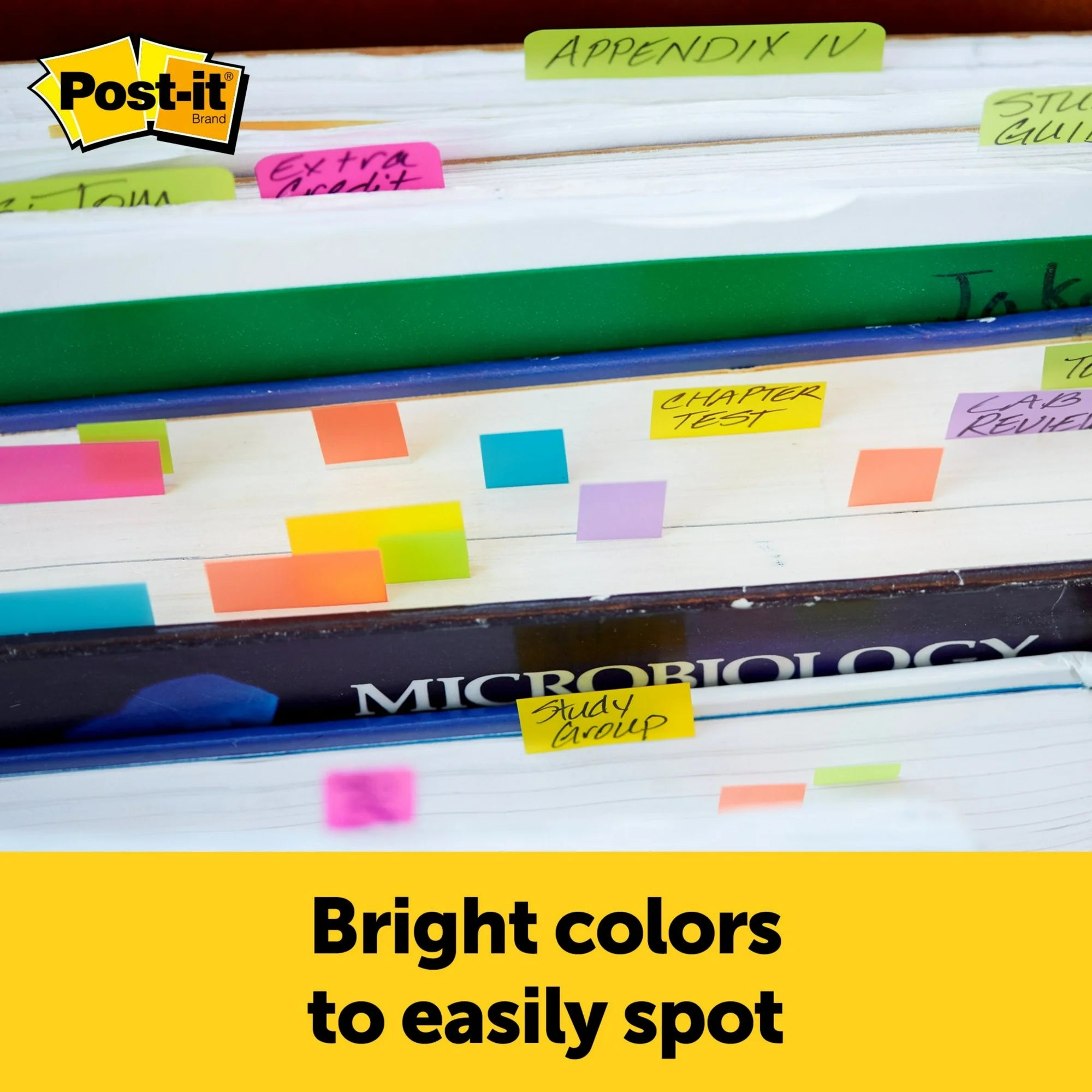 Post-it Page Markers Assorted Colors, 4 Pads