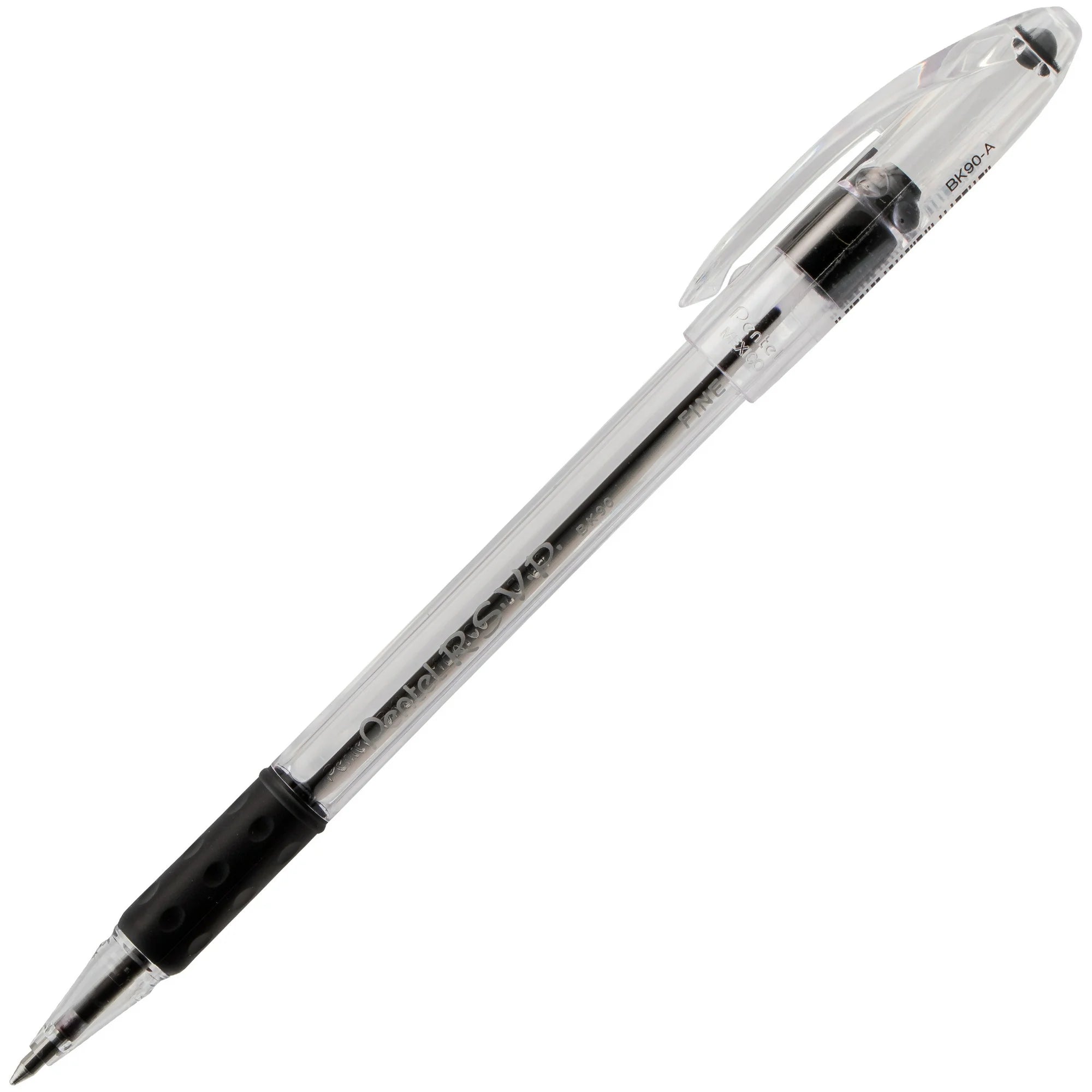 Pentel RSVP Ballpoint Pens ,0.7mm, Black, 5 Pack