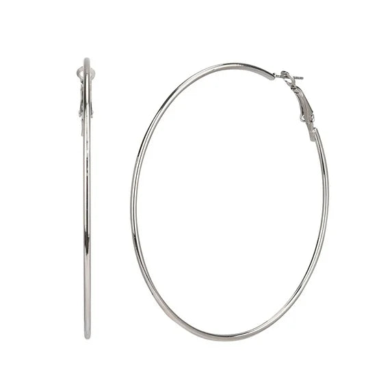 Time and Tru Women’s 3-Pair Silver Tone Hoop Earring Set