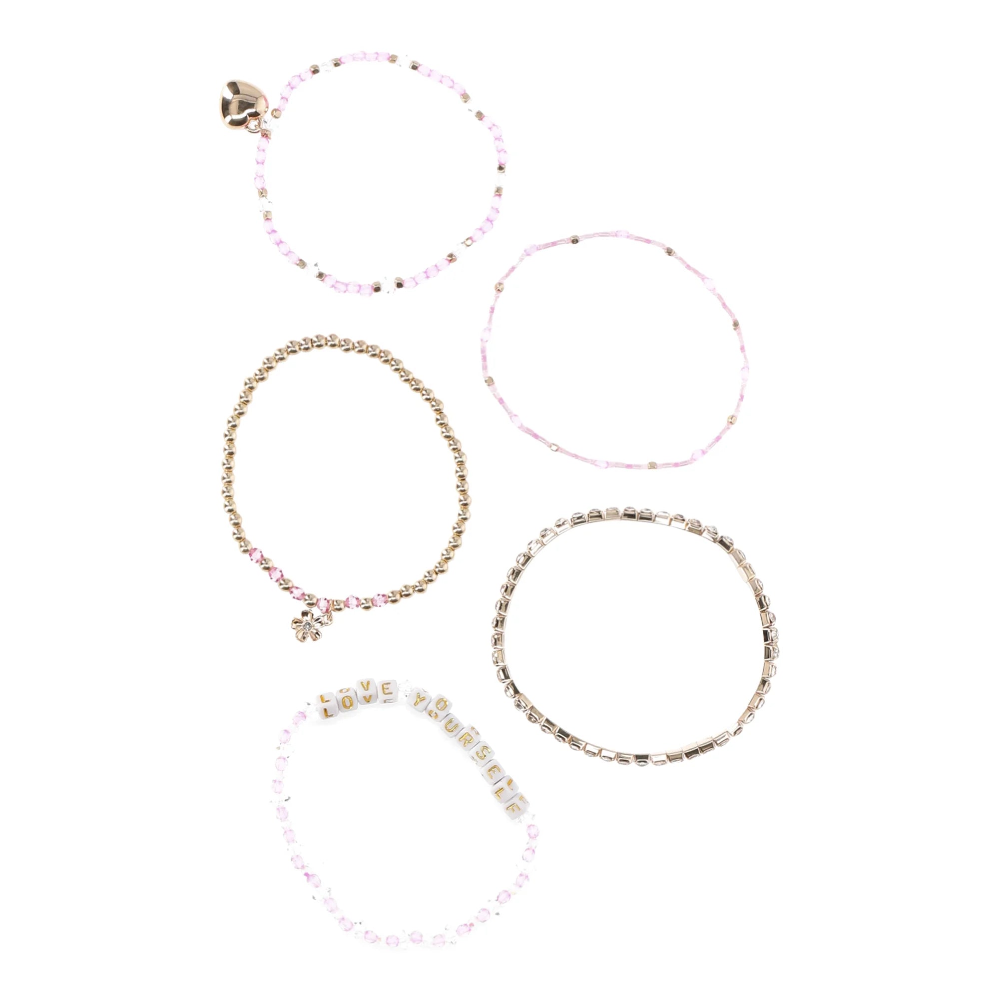 No Boundaries Women’s & Teen 5-Piece Beaded  Bracelet Set