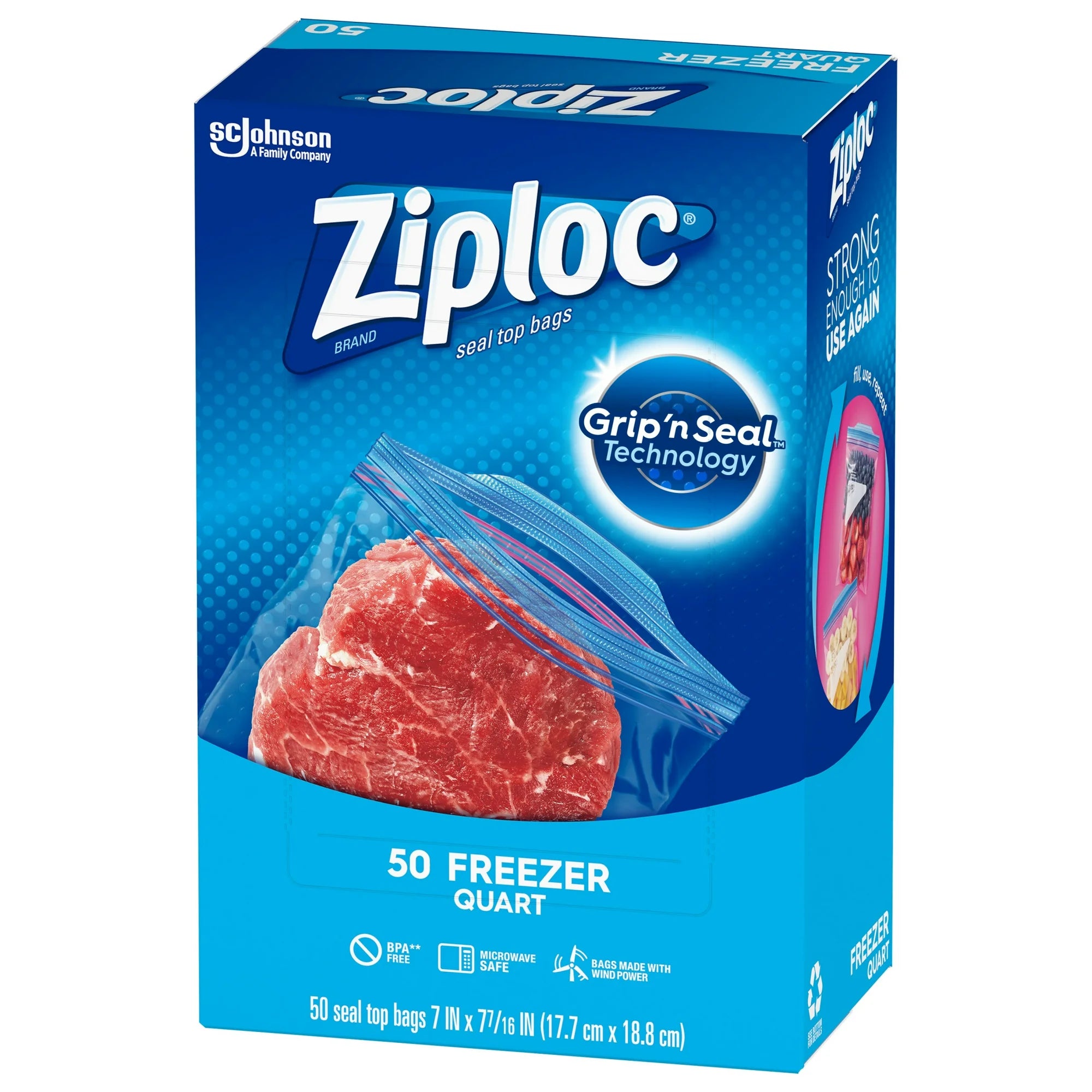 Ziploc® Brand Freezer Bags with Grip