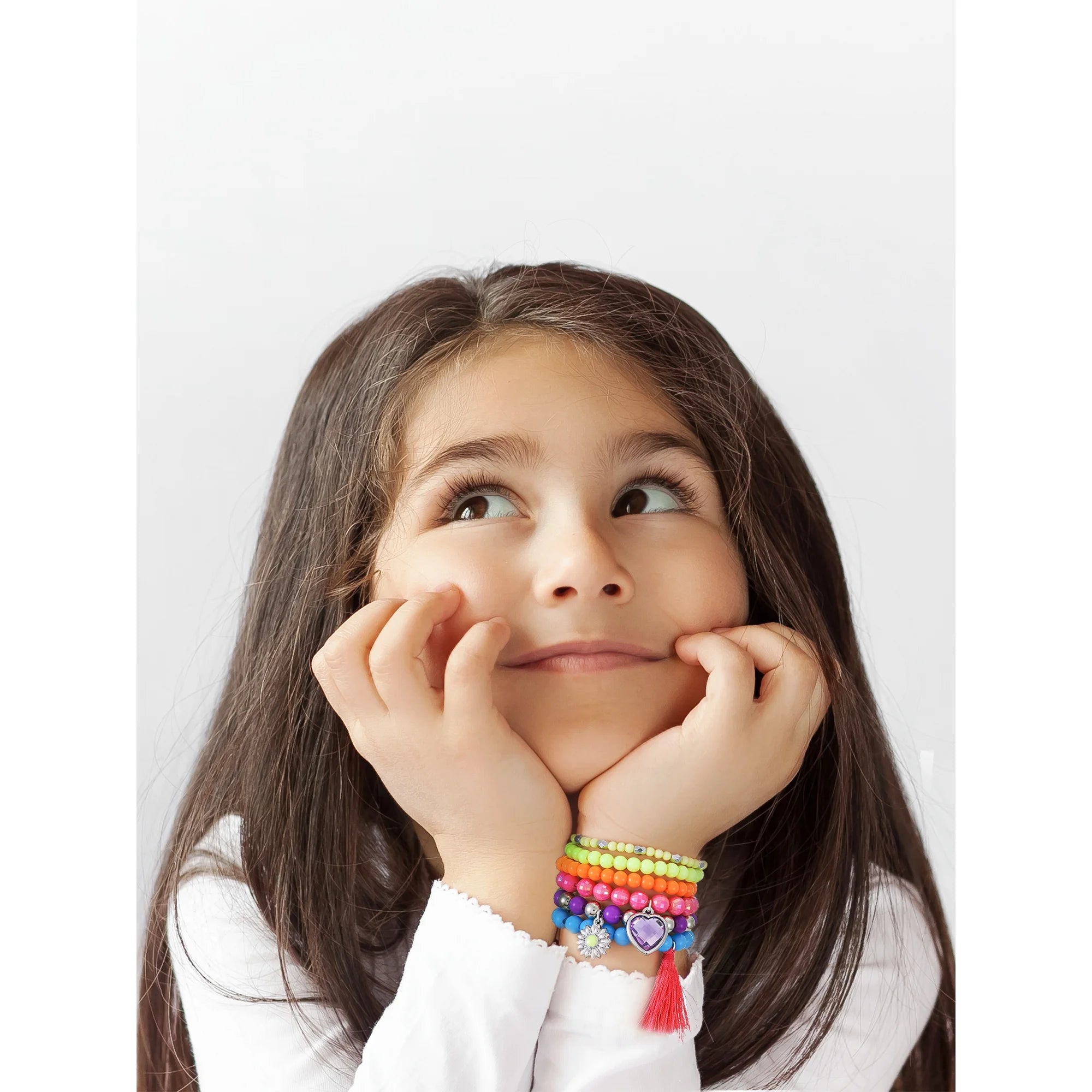 Wonder Nation Girls’ Multi-Colored Tassel Charm Bracelets – 6-Pack