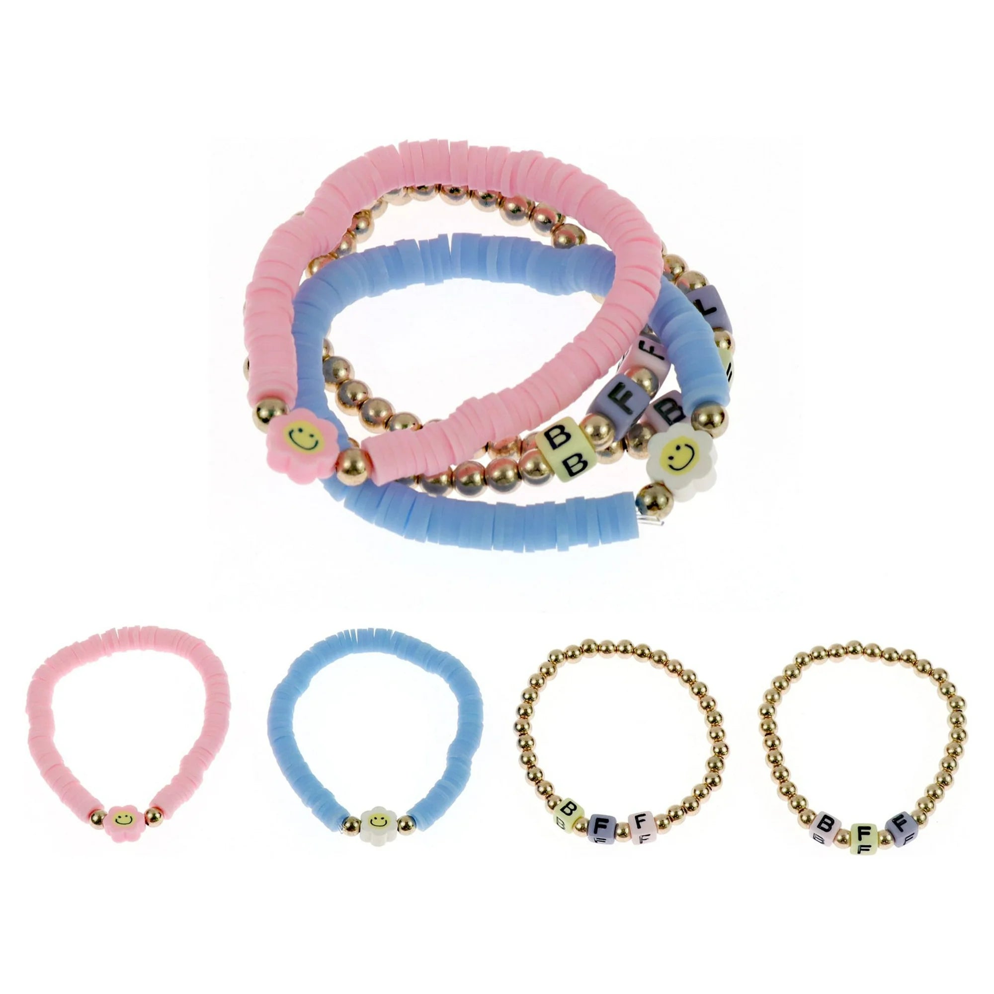 Wonder Nation Kids Bracelet Set – 4-Pack Cute Friendship Jewelry
